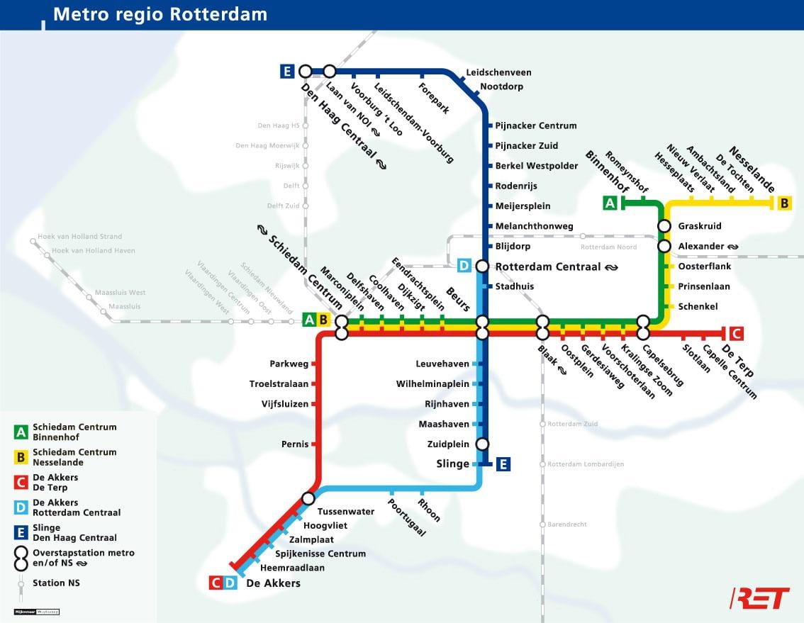 ret mapa de Roterdão