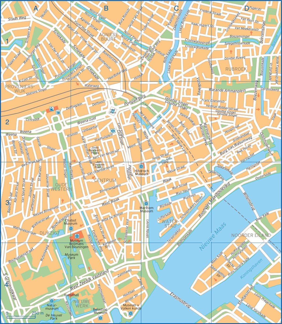 Mapa de Roterdão rua 